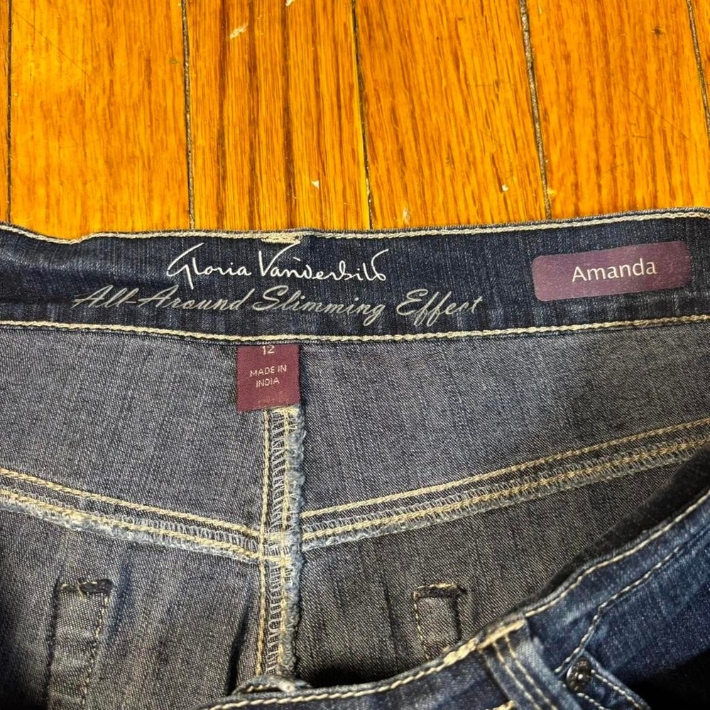 Y2K style Gloria Vanderbilt Amanda capri jeans size 12 - Picture 6 of 8